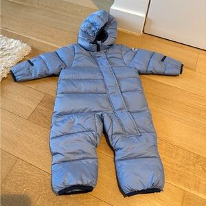 Miles the Label Blue Puffer Snowsuit, 9M